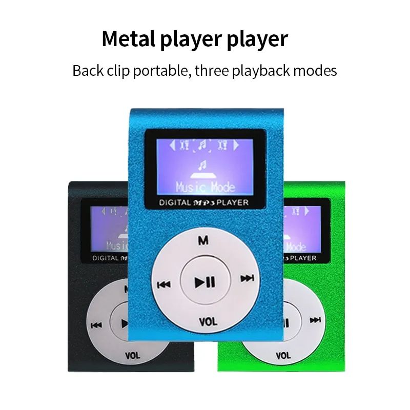 Music Player MP3 USB Charger Digital LCD Screen Portable Music With Three Playback Models Button Mini MP3 Student Walkman