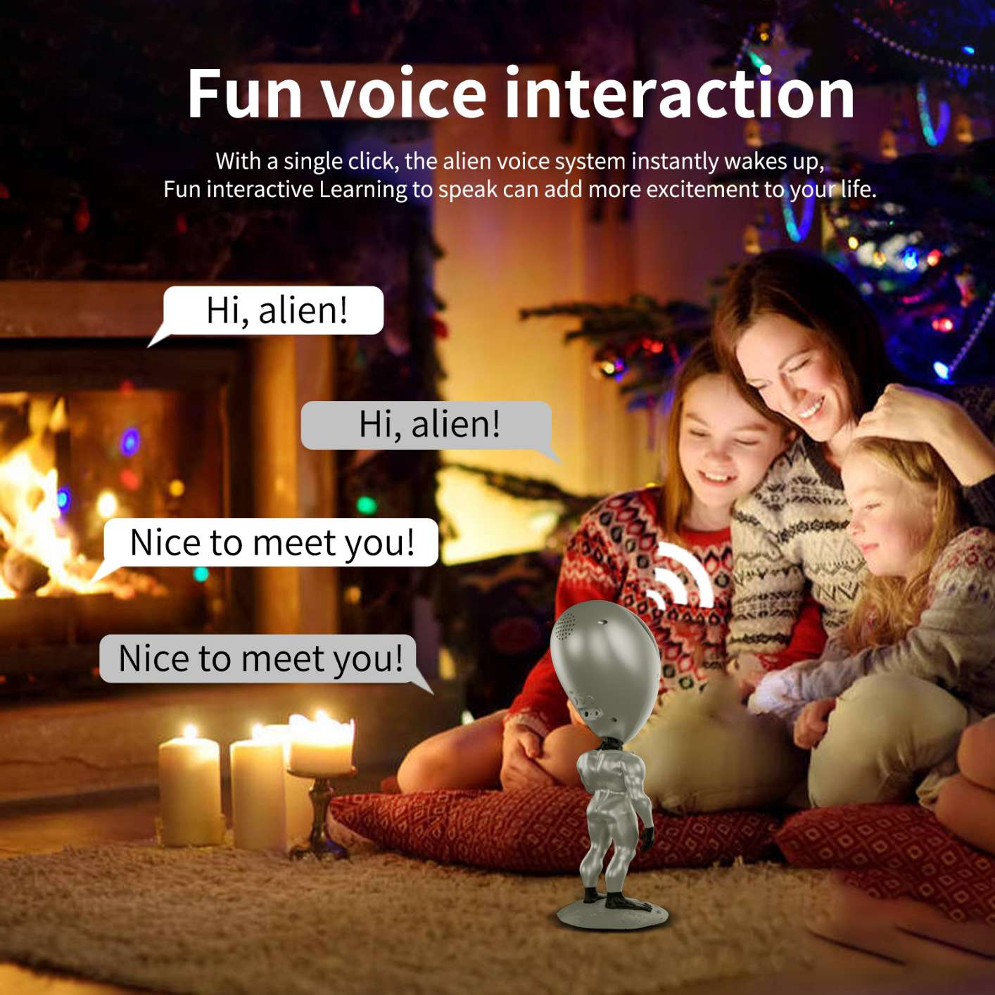 Alien star light dream aurora nebula bedroom projection light children's voice interactive smart atmosphere night light