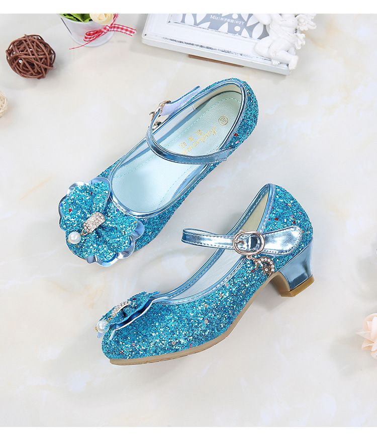 Dress Shoes Girls' High Heels Princess Shoes New Spring Autumn Children's Shoes Performance Shoes Girl's Crystal Shoes