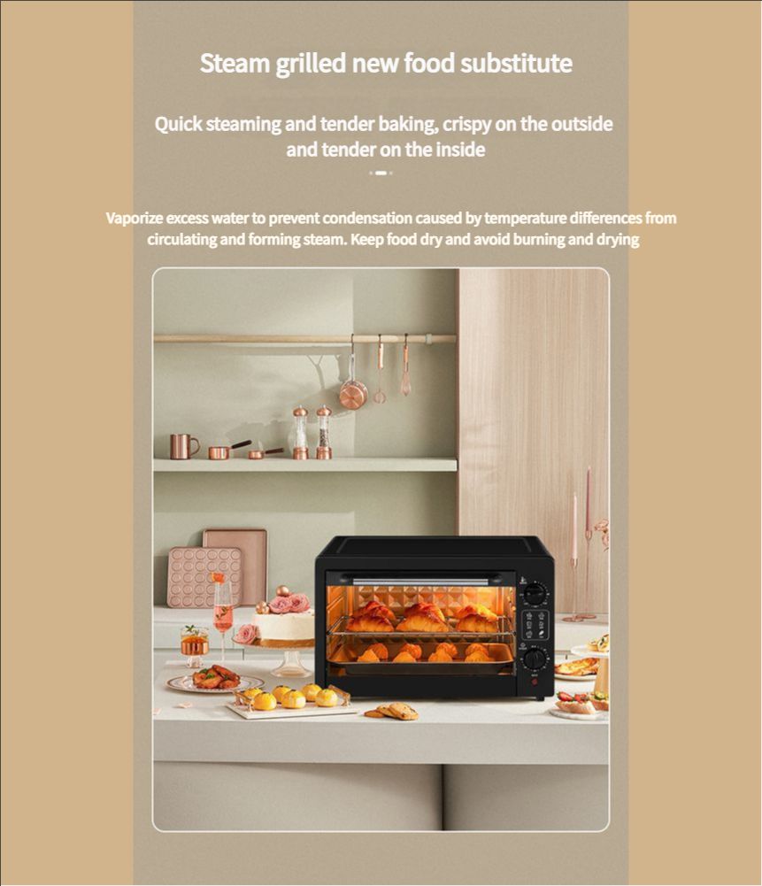 8-Slice Extra Wide Convection Toaster Oven, Fits 9"x13" Oven Pans and 12" Pizza, Bake, Toast, Broil, and Keep Warm Functions, Countertop Compact Design 