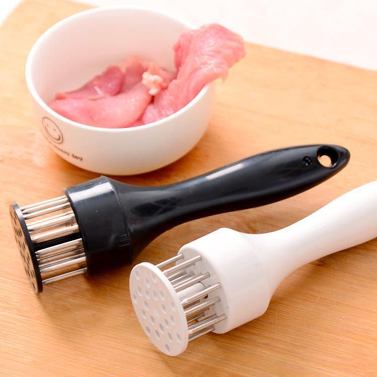 BBQ Tool Kitchen Cooking Gadgets Stainless Steel Needle Easy Meat Tenderizer for Tenderizing Beef Chicken Steak Veal Pork