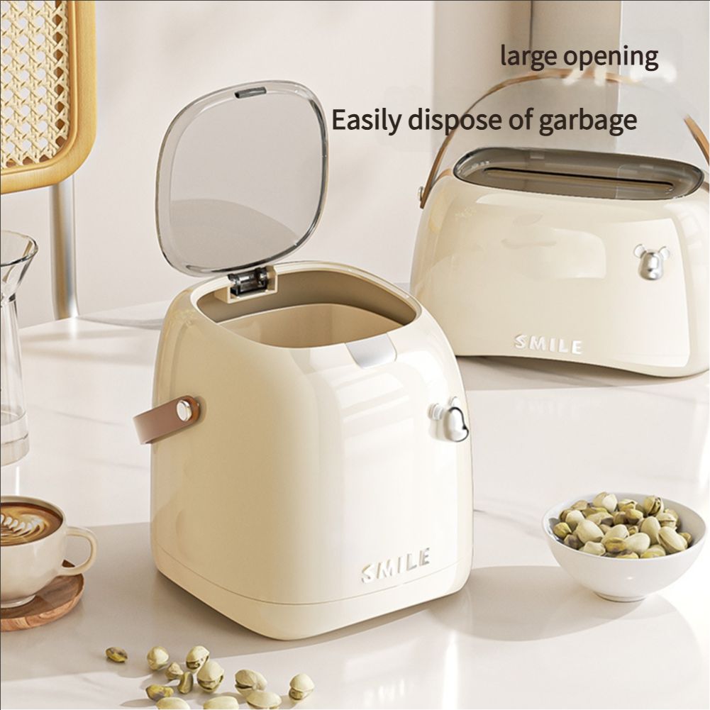 Push-to-seal elastic cover storage bucket countertop cleaning bucket double-layer sanitary bucket