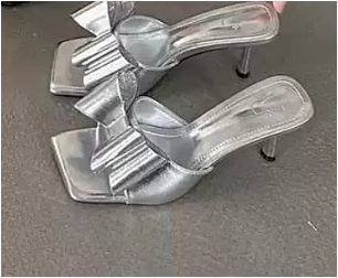  Bowknot Anti-Slip Sexy Pointed Toe Thin Heels Slides Fashion Bow Sandals for Women and Ladies