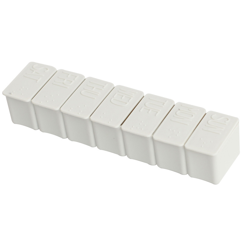 Portable 2Pcs/Set Travel Pill Box Holder Weekly Medicine Storage Organizer Container Drug Tablet Dispenser Independent Lattice
