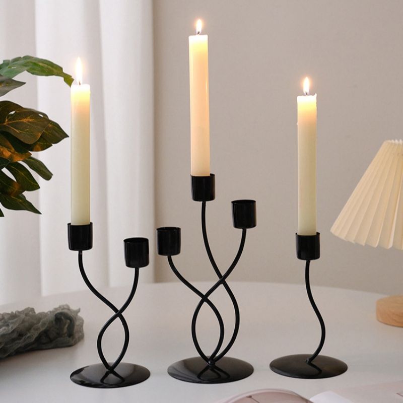 Special Candlestick Candlelight dinner decoration, home romantic dining table special candle holder, ornament CRRSHOP living room iron decoration candle holder