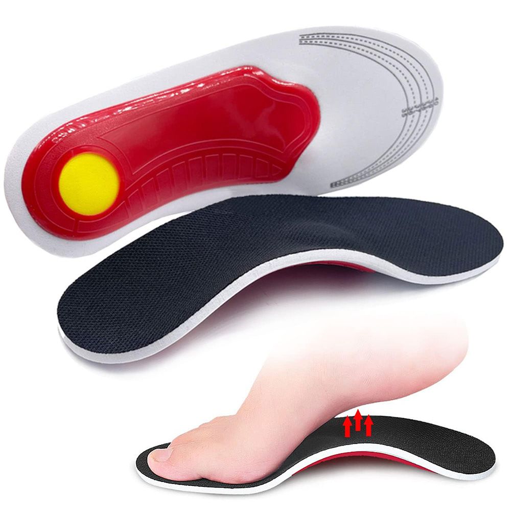 Flat Foot Correction Insoles Firm Arch Supports Orthotics Inserts Relieve Plantar Fasciitis, Over Pronation,Fallen Arch,High Arch，Foot Pain Shoe Insoles for Men 1 Pair