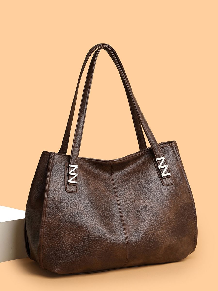 Women Large Capacity Retro Handbag, Fashion Casual Versatile Shoulder Bag, All-match Elegant Underarm Bag for Daily Commuting Shopping Dating

