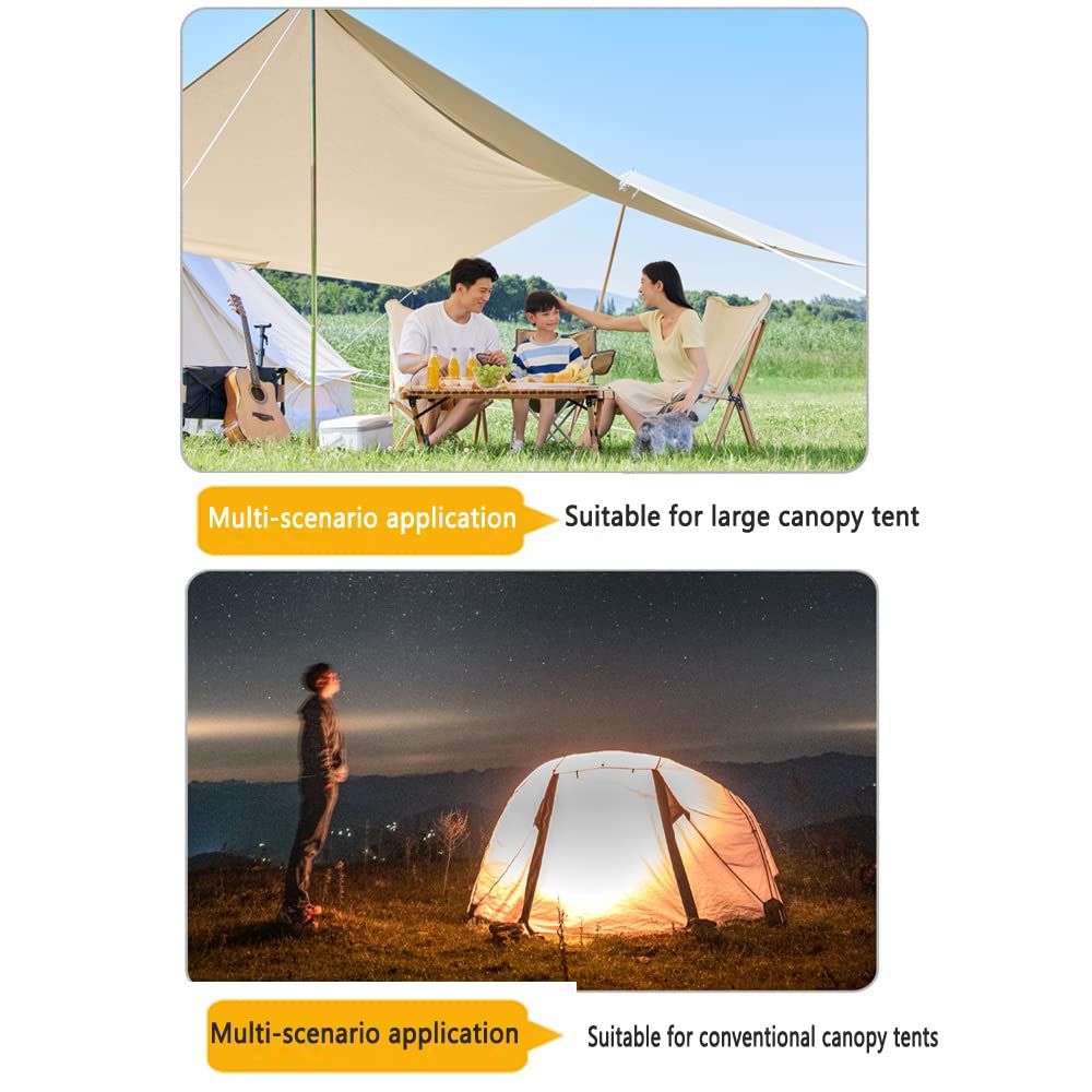 6pcs Tent Stakes Heavy Duty Metal Ground Stake Camping Nails Pop Up Pegs Luminous Garden Stable Fixed Anchor Hook for Outdoor Pile Tarp Traveling Hiking Gear Equipment 8-inch 20CM