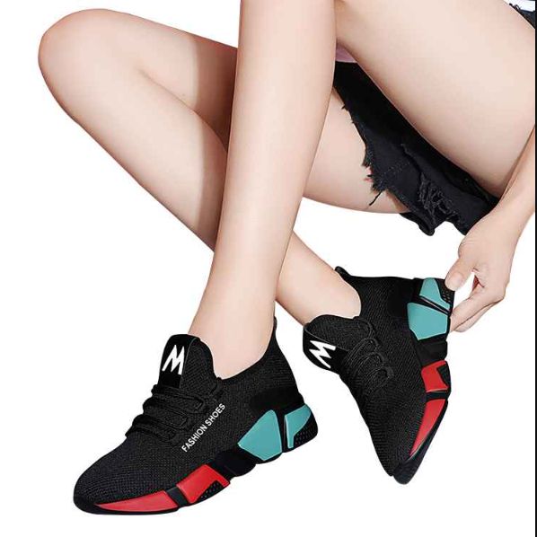 Black flying woven sneakers new summer mesh shoes breathable mesh surface running leisure