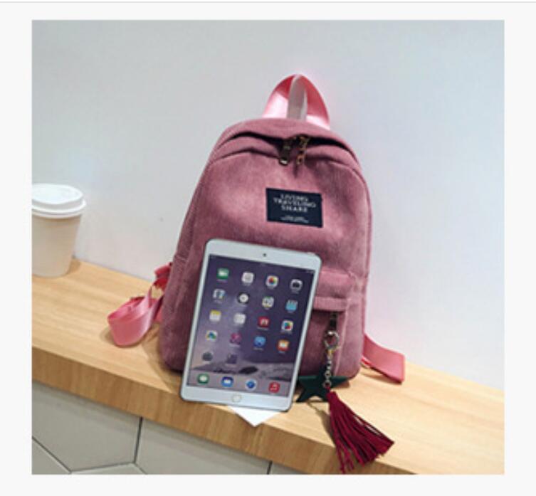 Women bag Hot Travel Backpack Fashion Canvas Tassel School Bags Large Capacity Backpack lady handbag