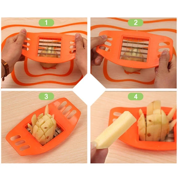 Stainless Steel French Fry Cutter Great Kitchen Tools Potato Cutter Manual Potato Cutter Kitchen Tools Vegetable Fruit Slicer