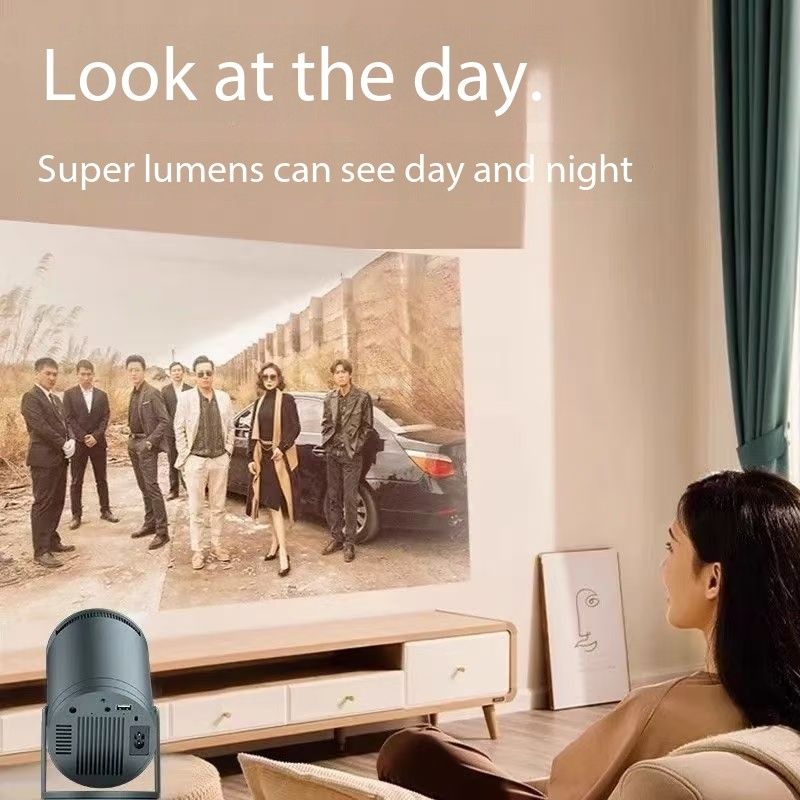 Mini Projector,Smart Projector,4K Projector with Wifi 6 and Bluetooth 5,Portable Projector with Android 11, Automatic Keystone Correction,180 Degree,130 Inch Display