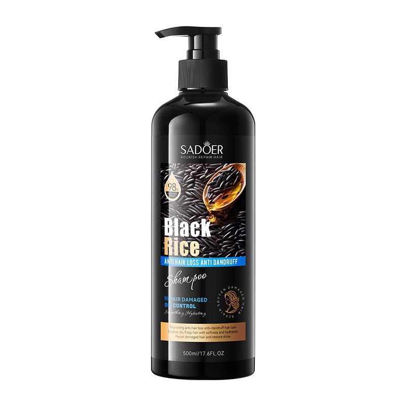 【36 bot/box,1332 GHS/box】SADOER Black Rice Anti-Dandruff Repair Nourishing Shampoo Soft Cleansing Shampoo