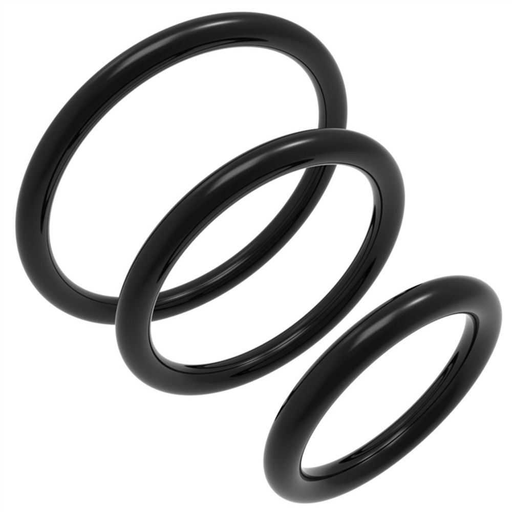 SILICONE ELASTIC PENIS DICK RING FOR MEN - 3 DIFFERENT SIZES 