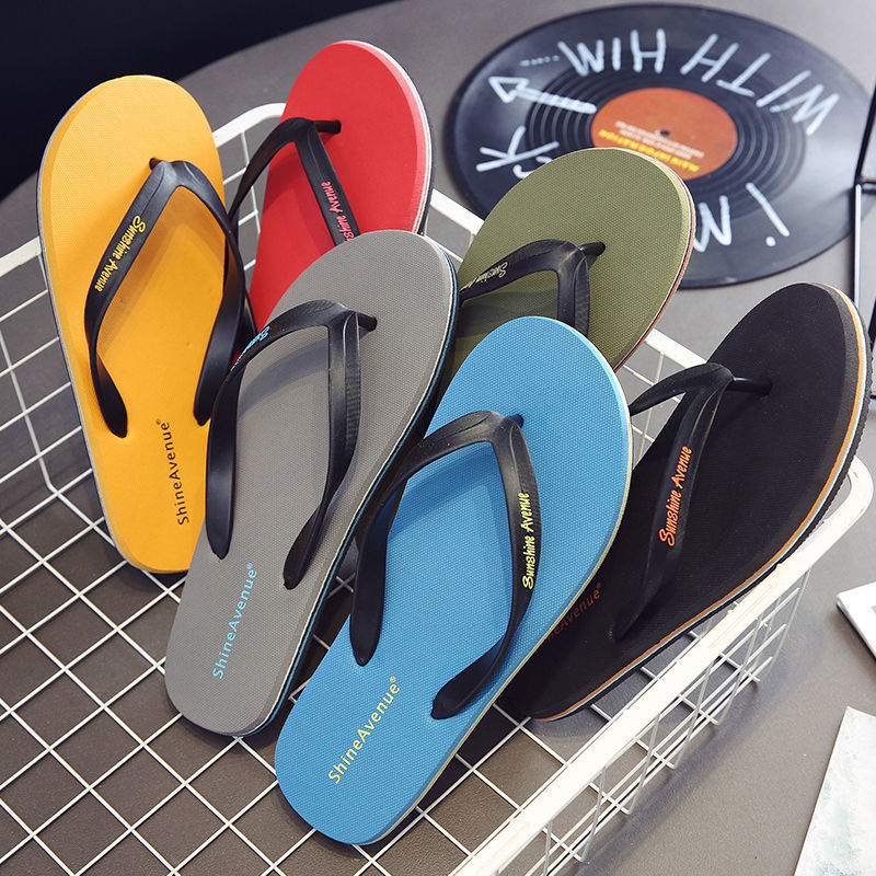 229201972887 Men's Flip Flops Summer Non-Slip Outdoor Sandals Flip Flops Casual Beach Shoes