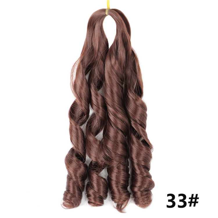 Wigs female beauty care hair dressing loose wave crochet hair braids big roll Big Waves Wig dreadlocks Big braid CRRSHOP women brown black grey wine red Chemical fiber hair 20inch 50cm long color # 33