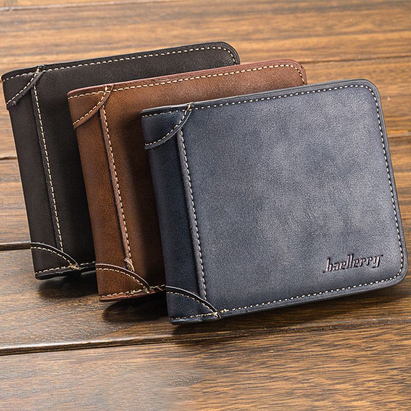 D9150 Men's Retro Multi Card Wallet Horizontal Matte Wallet
