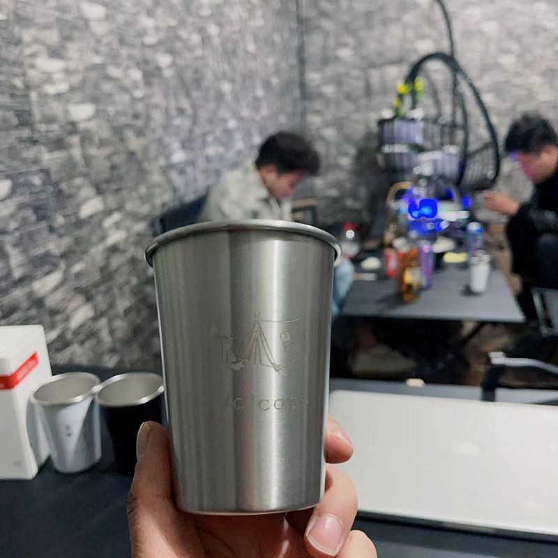 Xiaomi - style 304 stainless - steel camping coffee and beer cup set, travel - portable, suitable for camping, with a drop - resistant water cup