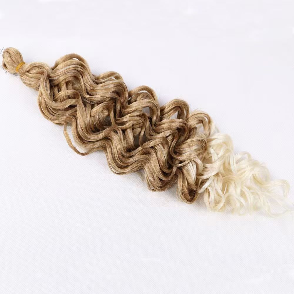Wig Latin American curly wig big curly Hawaiian curly crochet braided fluffy gradient color hair extension water ripple wave curl