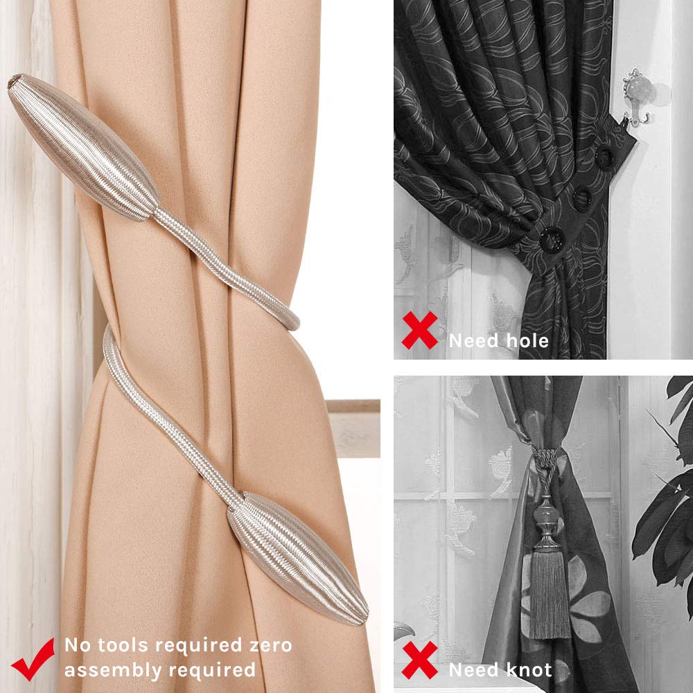 CK-04 1 Pair Curtain Tiebacks Clips Creative Window Drape Twist Tie Backs European Style Custom Made Curtain Holders Decorative Draperies Holdbacks