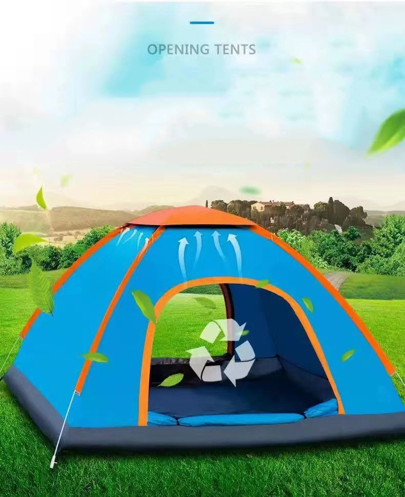 Outdoor Tent Outdoor 1-2 People Fully Automatic Couple Home Camping Thickened Anti-Storm