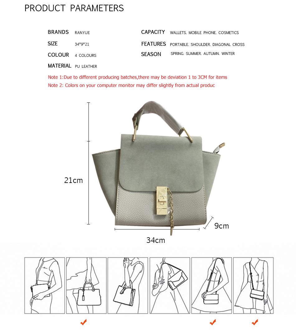 New frosted European and American retro chain crossbody small bag hand-held simple wing bag Bags