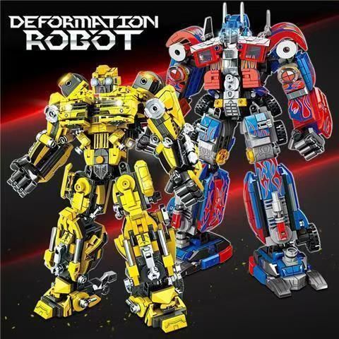 Optimus Prime building blocks, mecha, Bumblebee, Transformers, toy assembly models, ornaments, boys' gifts