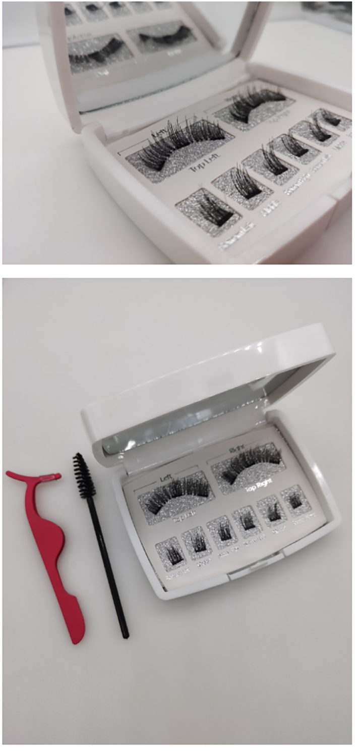 Dual Magnetic Eyelashes, Natural Outer Wing Magnetic Lashes, No Glue, 0.2mm Ultra Thin Magnet, Resuable & Light 3D False Lashes