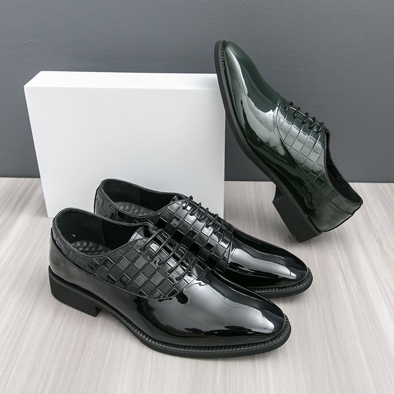 Men Patent Leather Formal Shoes Man Luxury Elegant Dress Shoe Male Footwears The Suit For Official Office Wedding Party Business