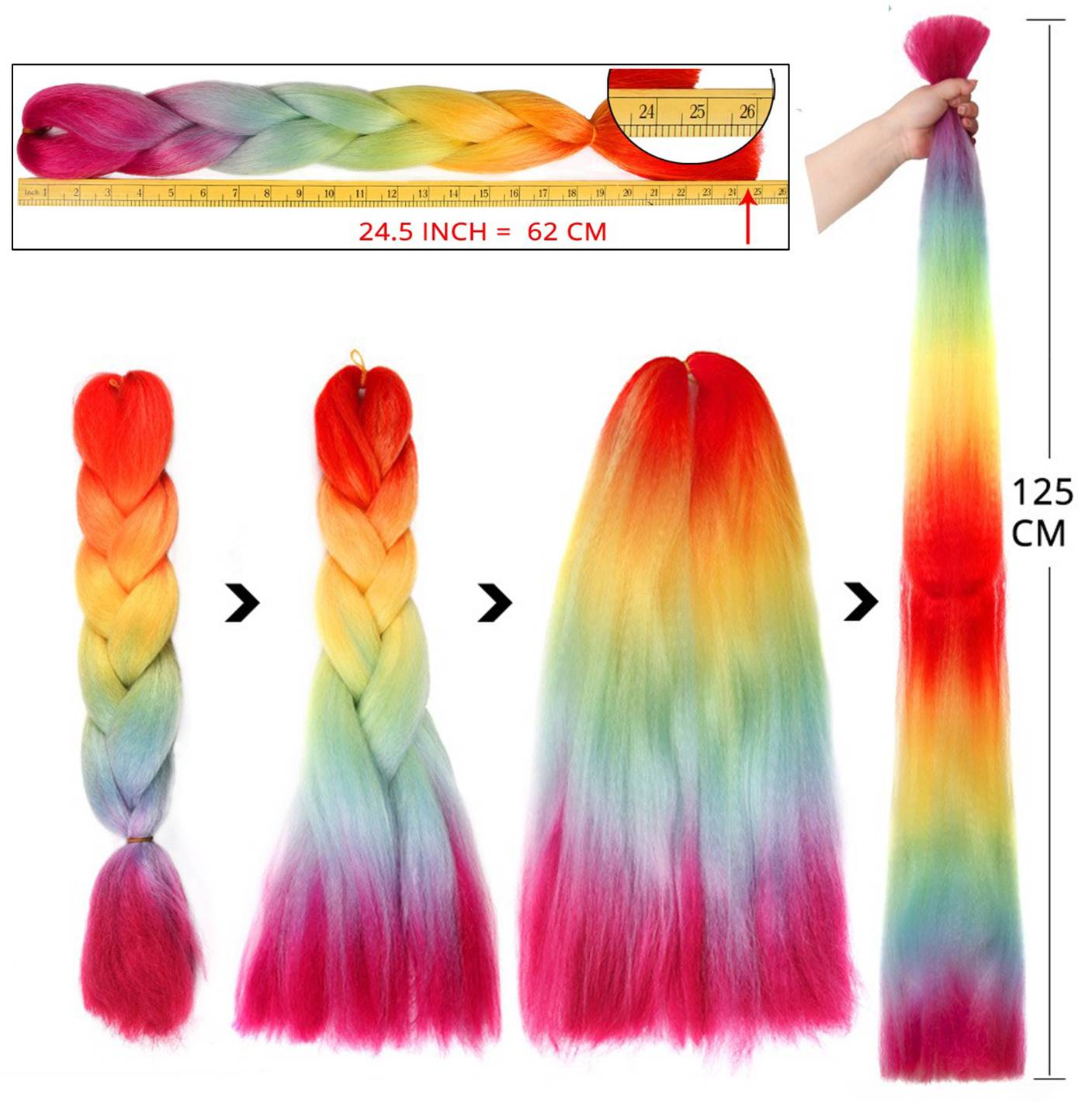 New Wigs African Black Dirty Braid Wig Highlight Color Gradient Hair Extension