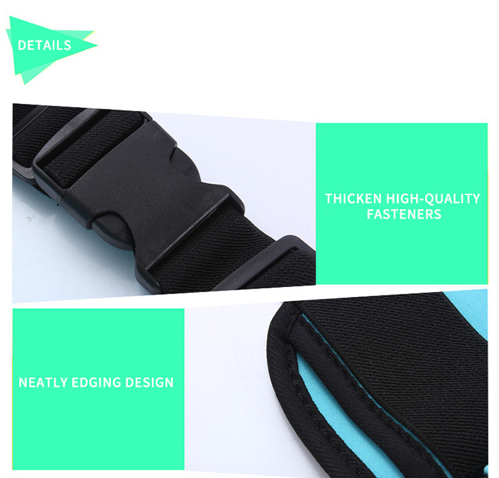 Reflective Running Belt Pouch Fanny Pack, Unisex Waterproof Waist Pouch Phone Holder Adjustable Workout Pack with Headphone Port Fits 6.5'' Phone
