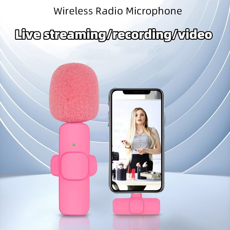 Tiktok wireless lavalier microphone, mobile phone mini live microphone CRRSHOP Video recording microphone Vlog short video shooting Live streaming,recording,video