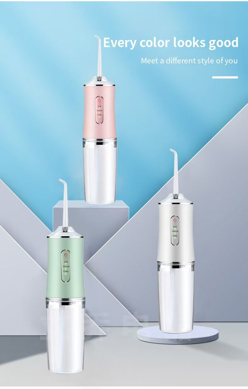 Water Dental Flosser Teeth Pick - Cordless Portable Floss Picks Rechargeable Travel Pik Irrigation Cleaner Waterproof Oral Irrigator Electric Flossing Machine for Home Teeth Cleaning