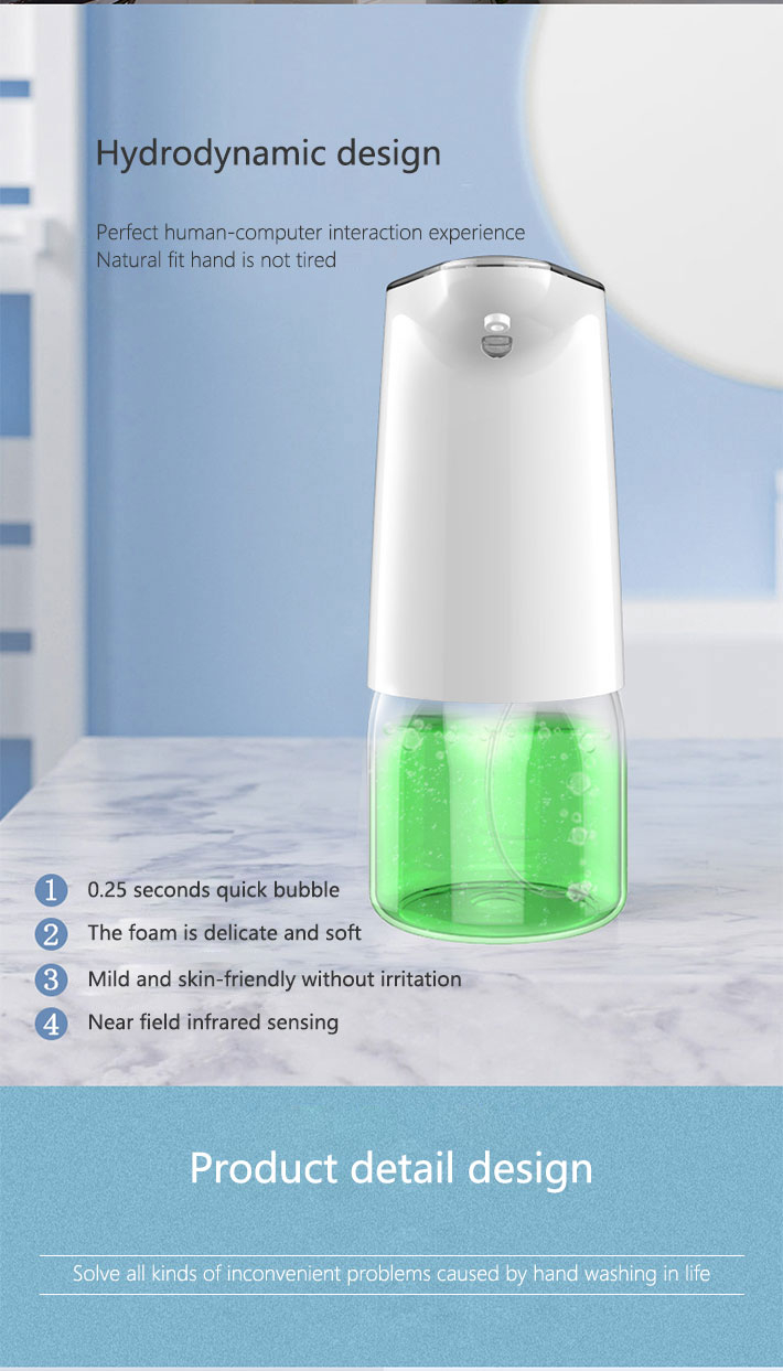 Automatic Soap Dispenser, 17Oz / 500ml Touchless Battery Operated Foaming Soap Dispenser, w/Adjustable Soap Dispensing Volume Control