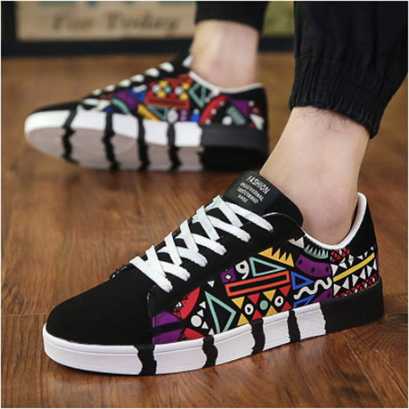 2021 New Men’s  Sneakers Casual Shoes Men Lovers Printing Fashion Flat Tenis Masculino Vulcanized Shoes Zapatos De Hombre