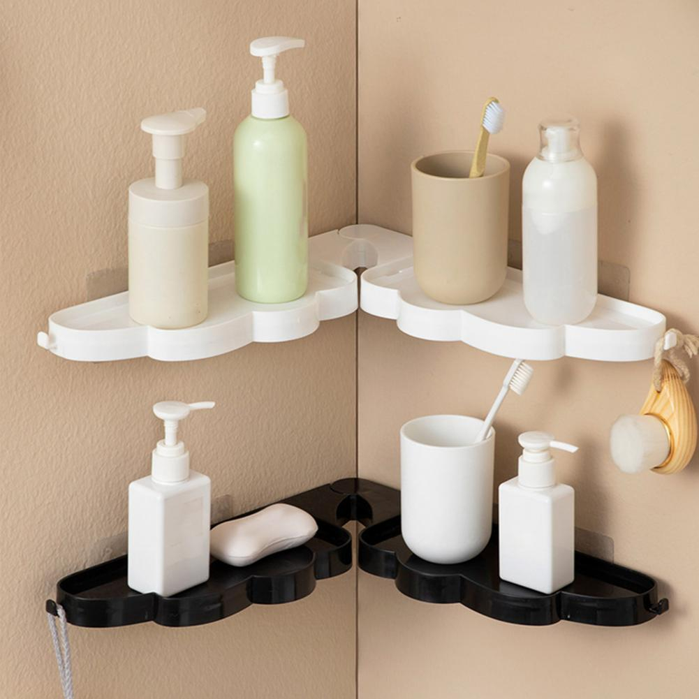 Bathroom Corner Shelves Shower Shelf Angel Wings Household Dishcloth Sponge Dual Drain Basket Kitchen Faucet Storage Rack
