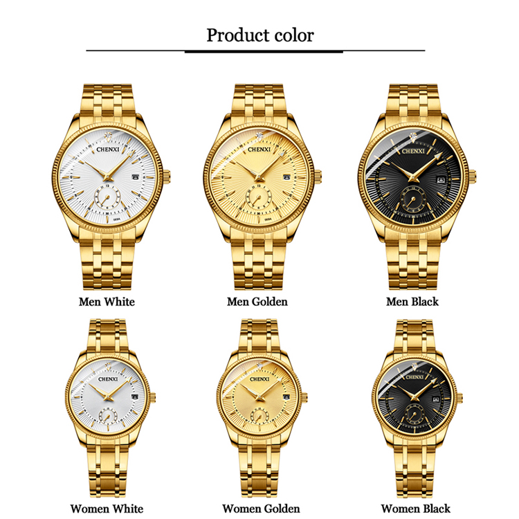 Couples Watches Men Watches Lady Top Brand Luxury Quartz Wristwatch For Lover's Dress Clock