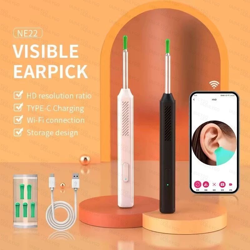 Visual Ear Wax Cleaner with Camera Safe Earwax Removal Endoscope Camera Luminous Otoscope Ear Cleaning Tools Ear Care