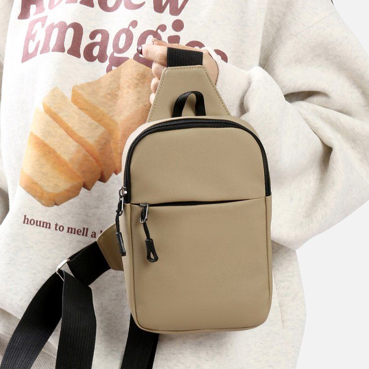 Women Fashion Minimalist Chest Bag Waterproof Oxford Cloth Crossbody Sling Bag Lightweight Sports Single Shoulder Bag Portable Daily Outdoor Travel Backpack for Ladies