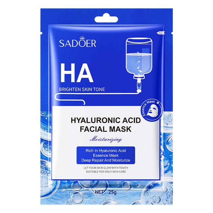 SADOER moisturizing repairing brightening hyaluronic acid, vitamin E, oligopeptides facial mask for skin careDeep blue- hyaluronic acid