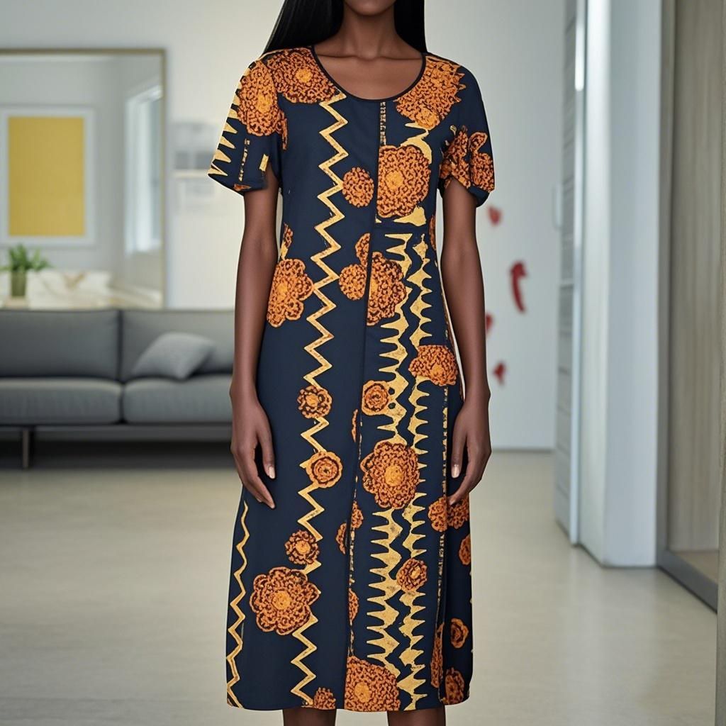 92% Silk Women Dress- Custom Digital Printing Women Dress
