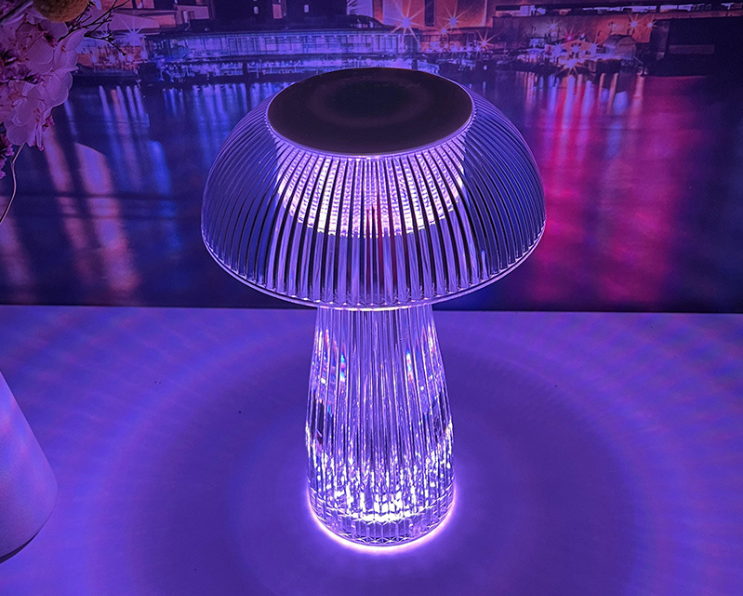 Diamond Crystal Desk Lamp Colorful Touch Decorative Atmosphere Lamp Jellyfish Night Lamp