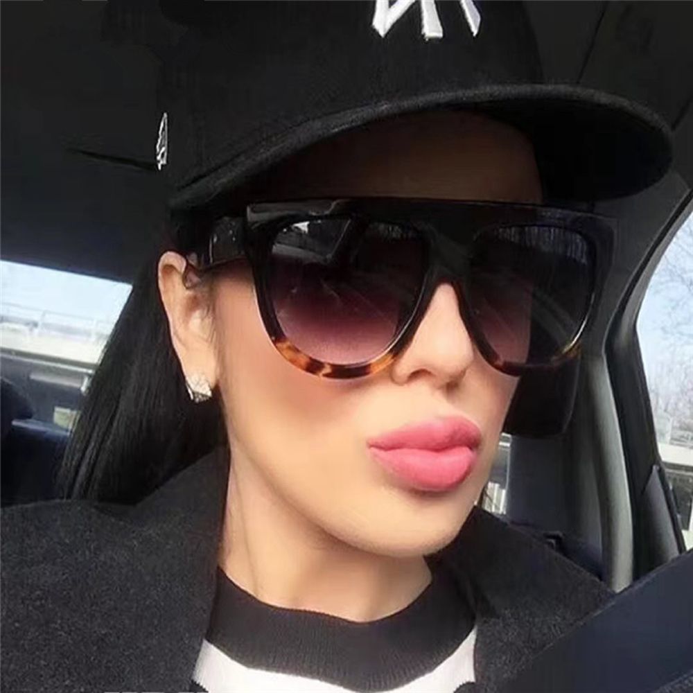 New large frame sunglasses fashionable European and American style ladies sunglasses