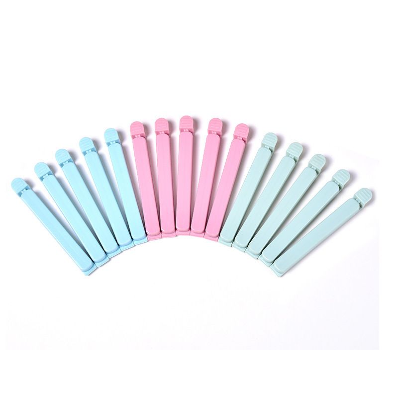 AUNONT Snack Clip Dustproof Moistureproof Sealer Food Freshness Sealing Clip Large Snack Sealing ClipPack of 5 long (green)