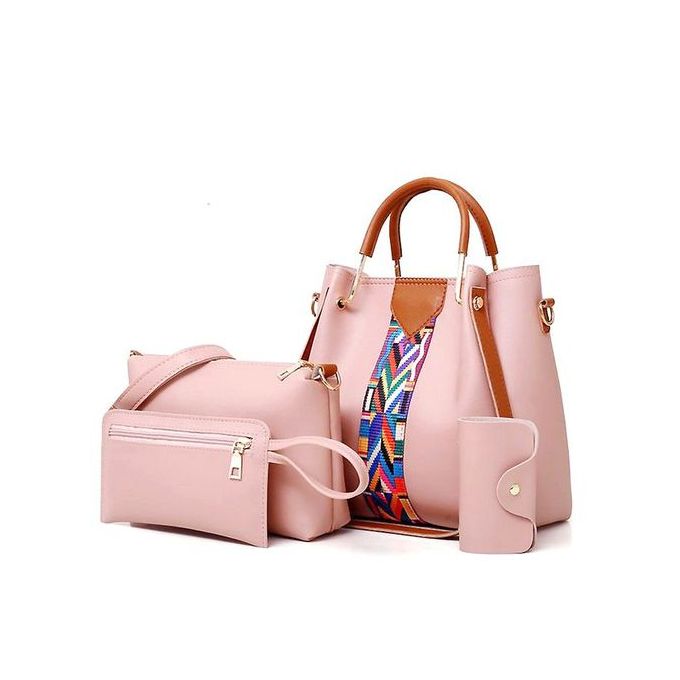 4 In 1 Handbags Set - Pink