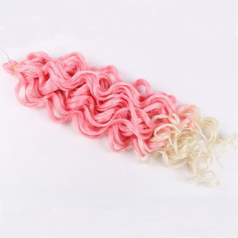 Wig Latin American curly wig big curly Hawaiian curly crochet braided fluffy gradient color hair extension water ripple wave curl