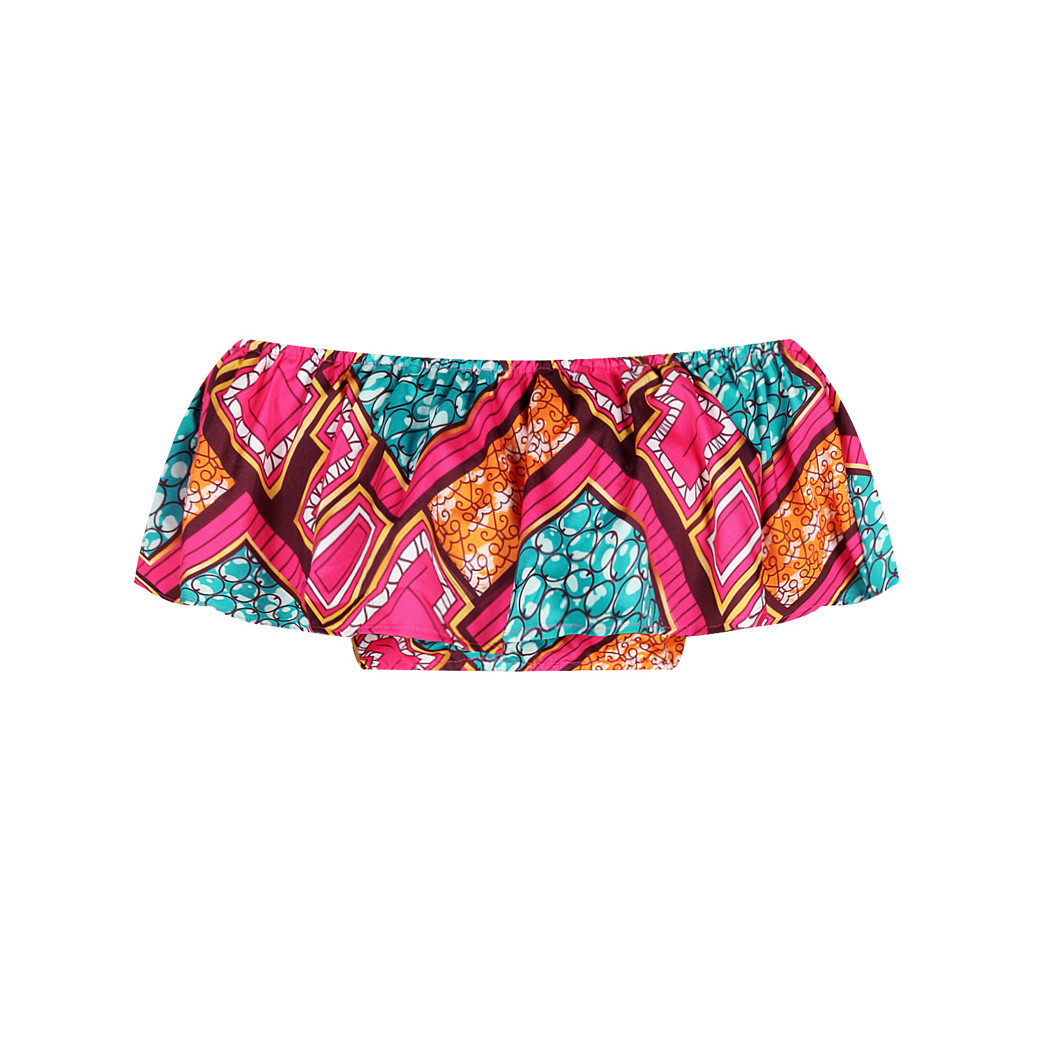 FSCB Women Bobo African Crop Top Ruffle Sleeve T-Shirt Blouse for Party Festival
