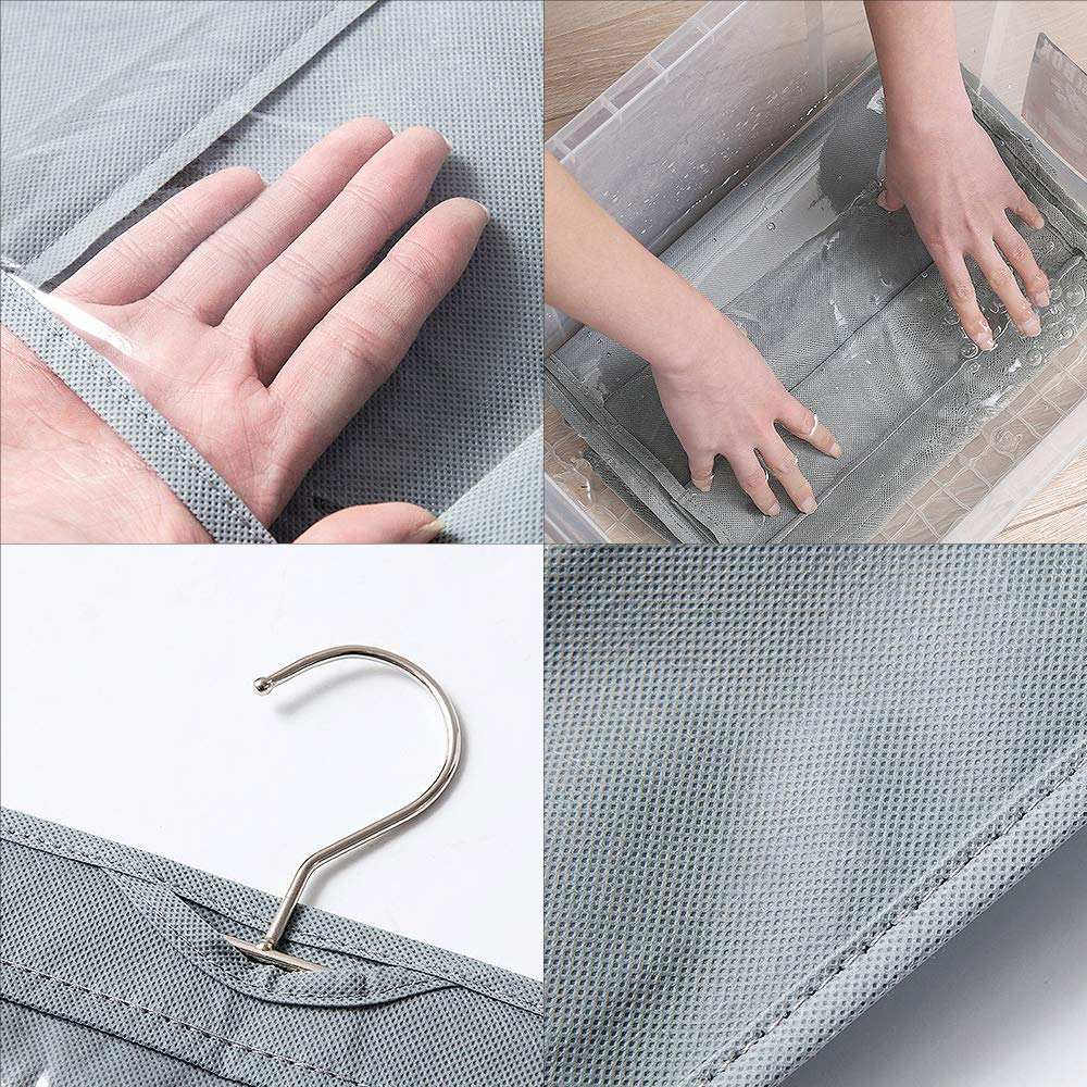 Hanging Handbag Organizer Dust-Proof Storage Holder Bag Wardrobe Closet for Purse Clutch with 6 Larger Pockets Grey