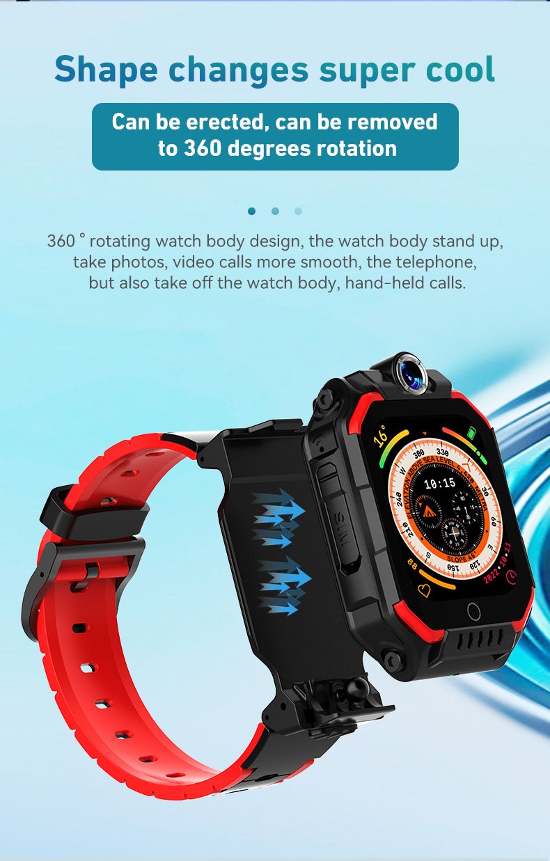 Kids Smartwatch GPS Tracker + Video / Voice Chat | SOS Button | 