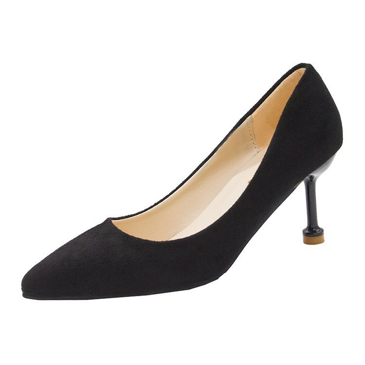 women's pointed toe heels light mouth stiletto heel design comfortable shoes elegant girls single shoes